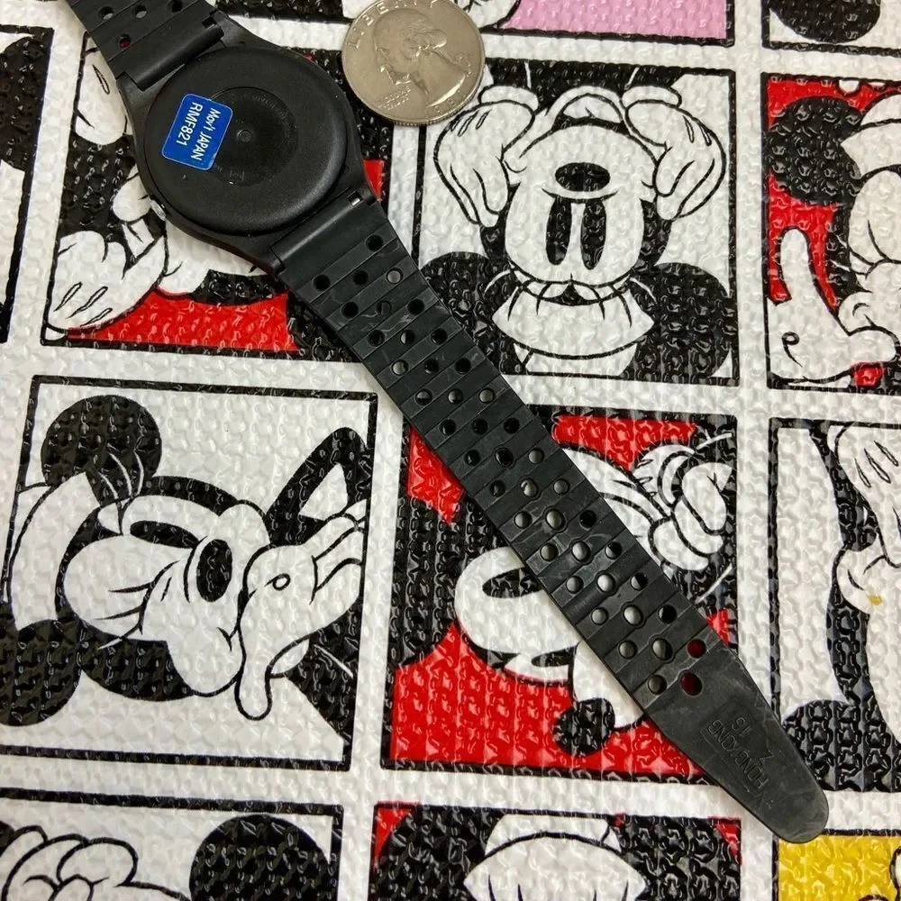 Vintage Disney X Lorus by Seiko Running Mickey Mouse Glow in the Dark Watch